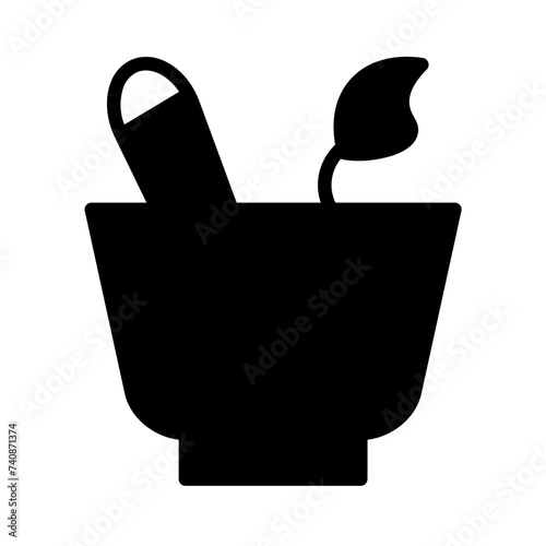 Drug Herb Leaf Glyph Icon