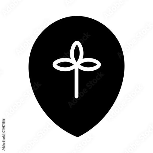 Drug Ganja Herb Glyph Icon