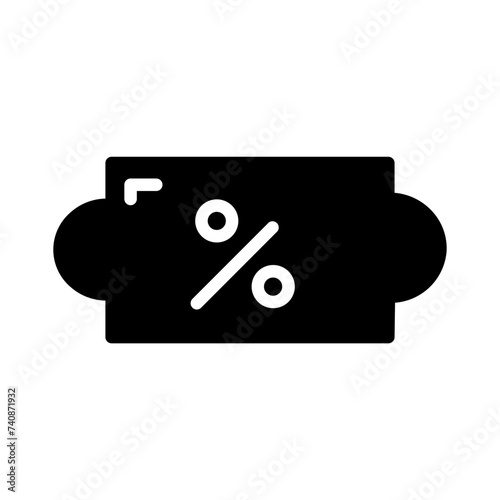 Discount Laptop Offer Glyph Icon
