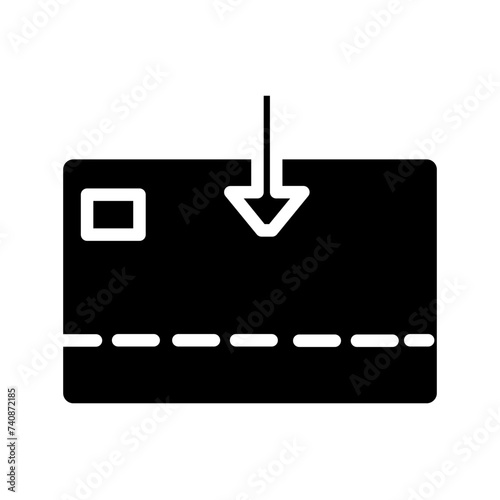 Bank Credit Card Money Glyph Icon