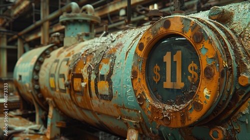 Wallpaper Mural a close up of a rusty pipe with the number 11 on it Torontodigital.ca