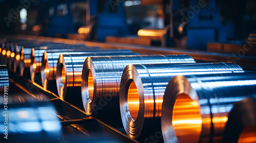 Wallpaper Mural Large aluminum coil, modern aluminum production machinery, business concept and industrial concept Torontodigital.ca