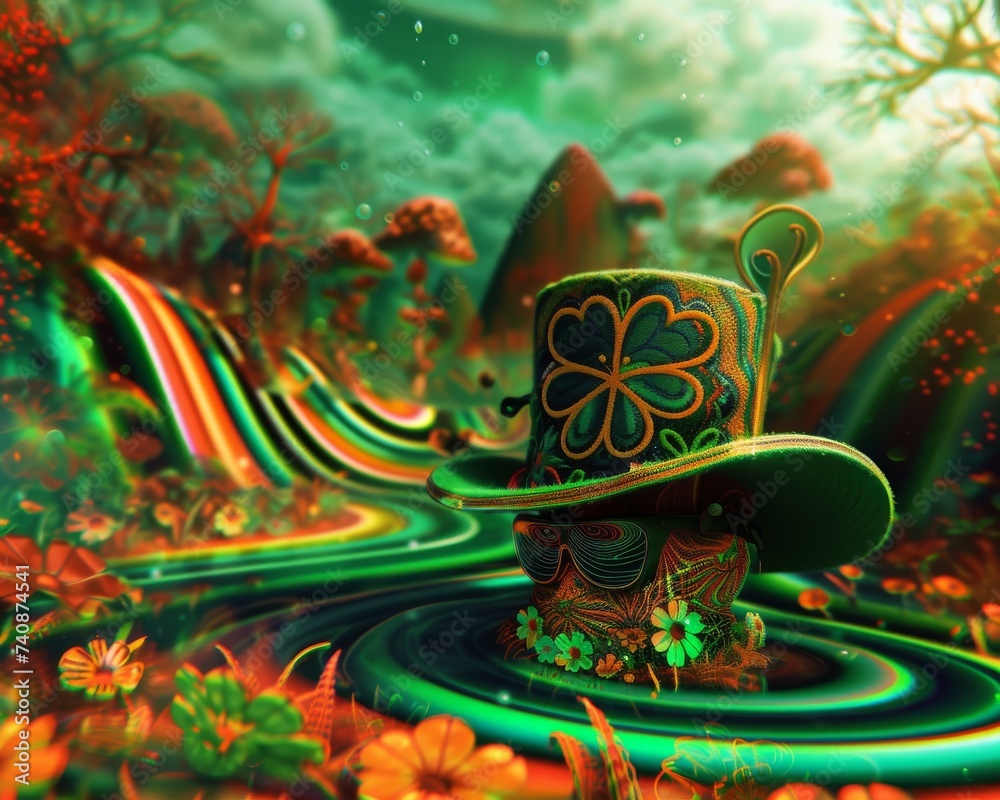 A psychedelic take on St Patricks Day celebrations