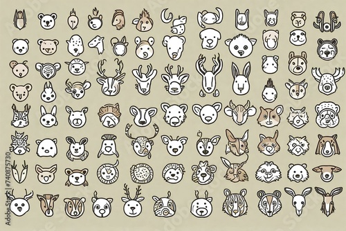 outline icons of different shapes.