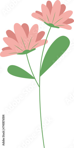 Minimalist Cartoon Flower Element