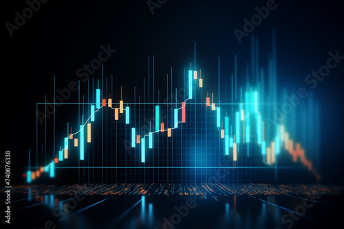 business graph chart of stock market investment trading, Stock market graph trading analysis investment financial, stock exchange financial