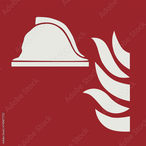 FIRE FIGHTING EQUIPMENT SIGNAL PICTOGRAM, COLLECTION OF FIREFIGHTING EQUIPMENT ISO 7010 – F004, VECTOR