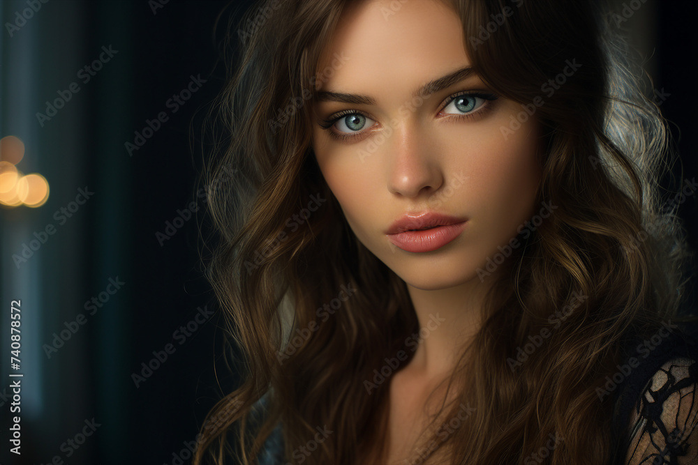 Generative AI picture of High fashion show with beautiful young male female model in fine designers outfit Generative AI Generative AI picture of High fashion show with beautiful young male female model in fine designers outfit Generative AI