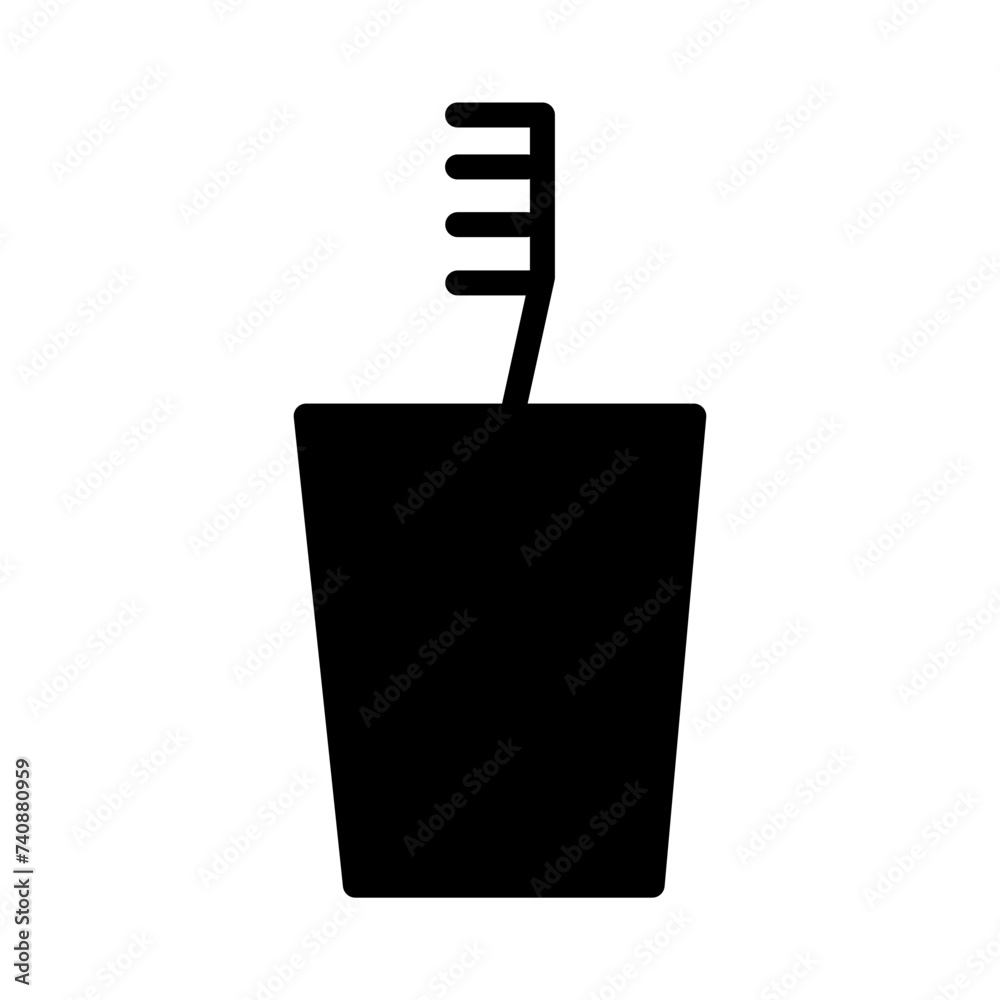 Brush Tooth Care Glyph Icon Brush Tooth Care Glyph Icon