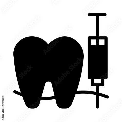 Dental Anesthesia Medical Glyph Icon