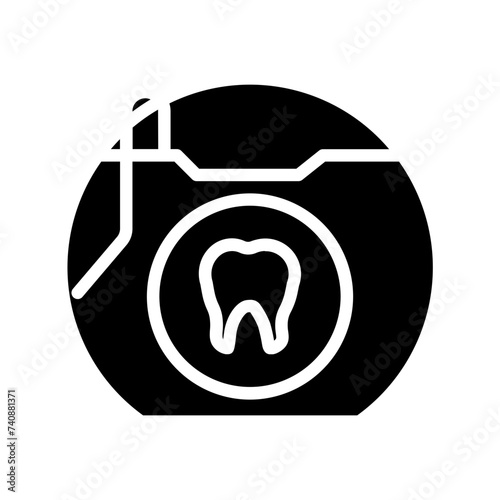 Care Dental Floss Glyph Icon