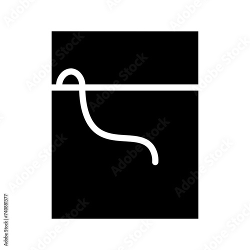 Care Dental Floss Glyph Icon