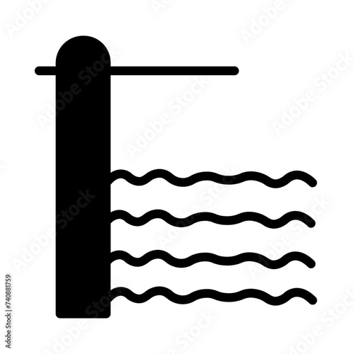 Dive Diving High Glyph Icon