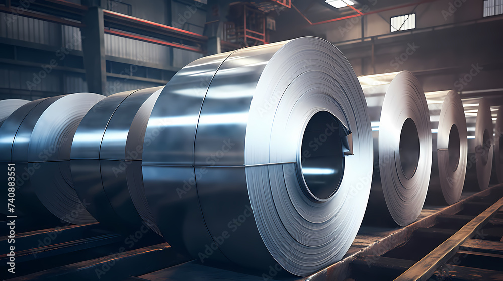 Stainless steel coils at factory site Stainless steel coils at factory site
