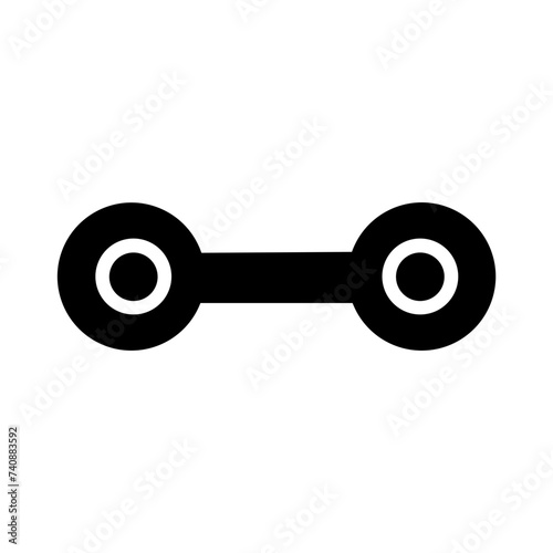 Barbel Dumbell Gym Glyph Icon
