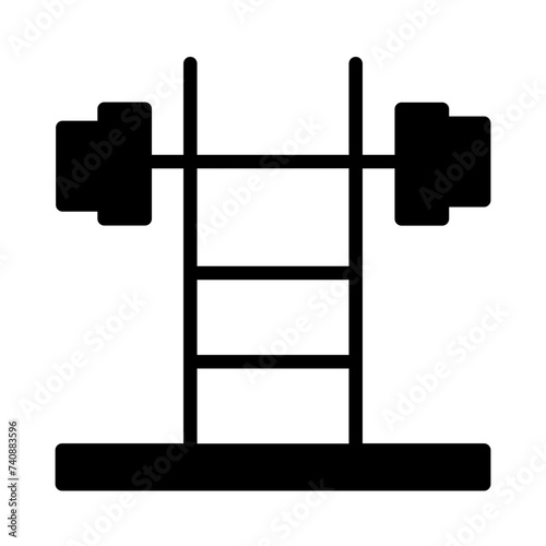 Barbel Dumbell Gym Glyph Icon