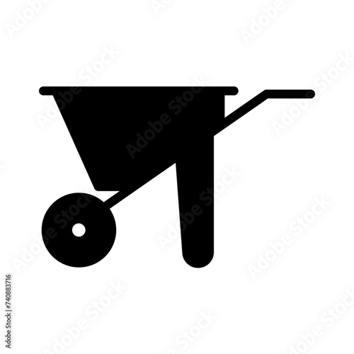 Barrow Cart Garden Glyph Icon