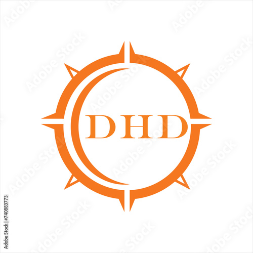 DHD letter design. DHD letter technology logo design on a white background. DHD Monogram logo design for entrepreneurs and businesses.