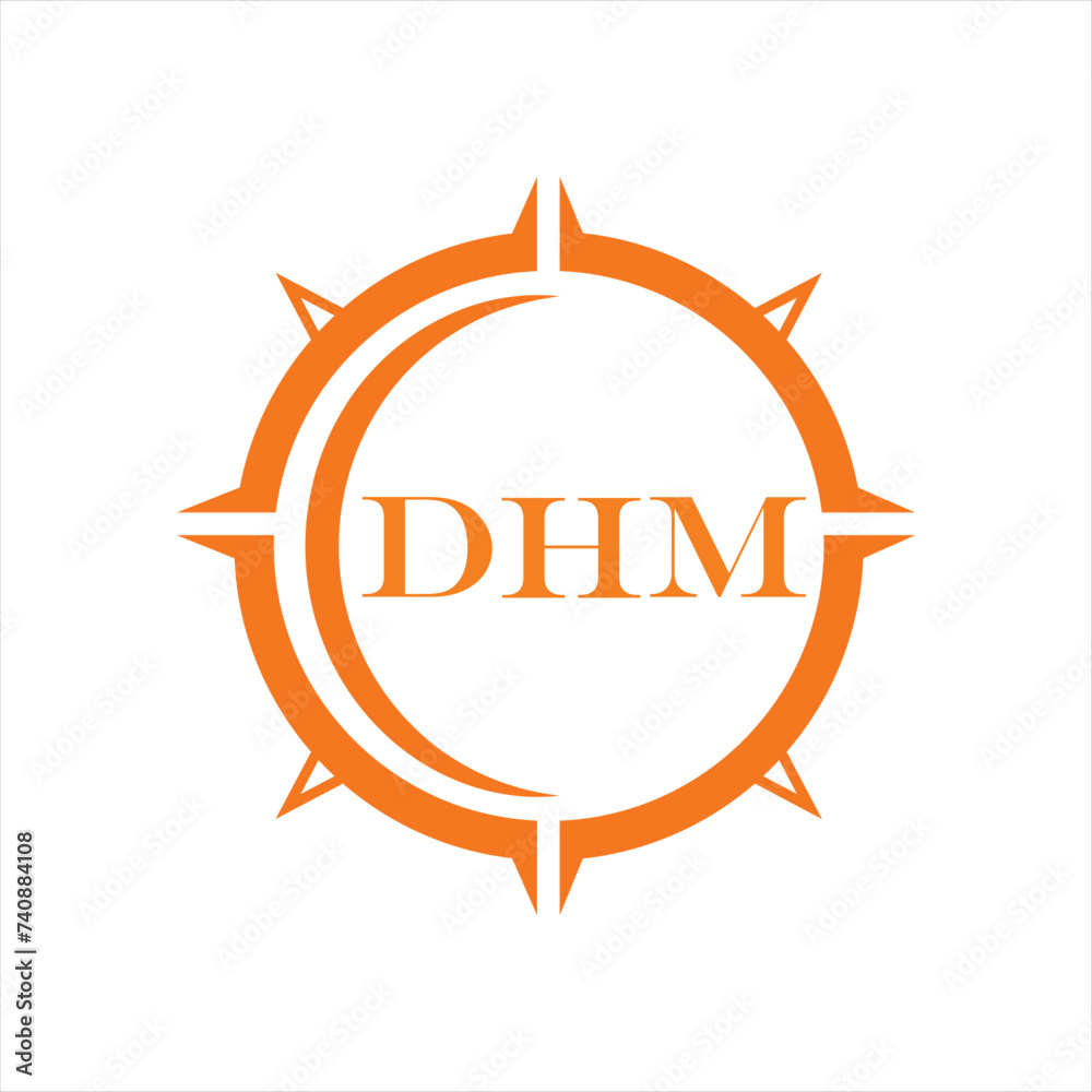 DHM letter design. DHM letter technology logo design on a white background. DHM Monogram logo design for entrepreneurs and businesses.