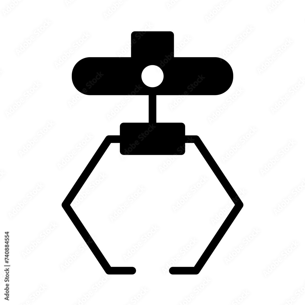Machine Factory Product Glyph Icon Machine Factory Product Glyph Icon