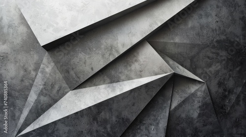 Black white dark gray abstract background. Geometric pattern shape. Line triangle polygon angle.