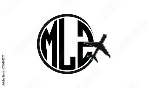 MLZ three initial letter circle tour & travel agency logo design vector template. hajj Umrah agency, abstract, wordmark, business, monogram, minimalist, brand, company, flat, tourism agency, tourist