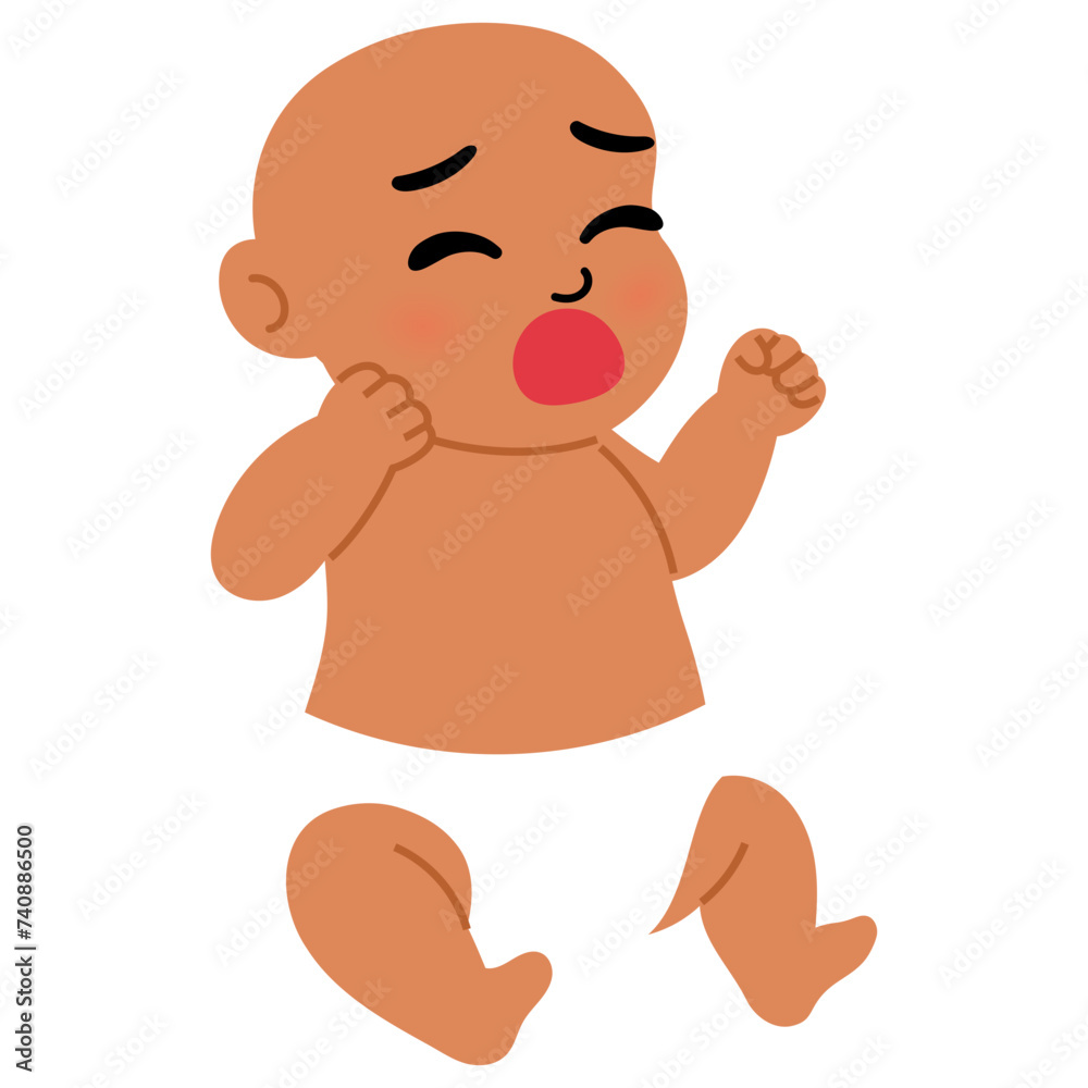 Obraz premium colored toddler crying illustration