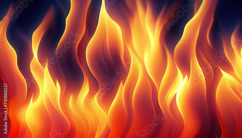 Flame motion on abstract background. Red fire texture, orange burn light.