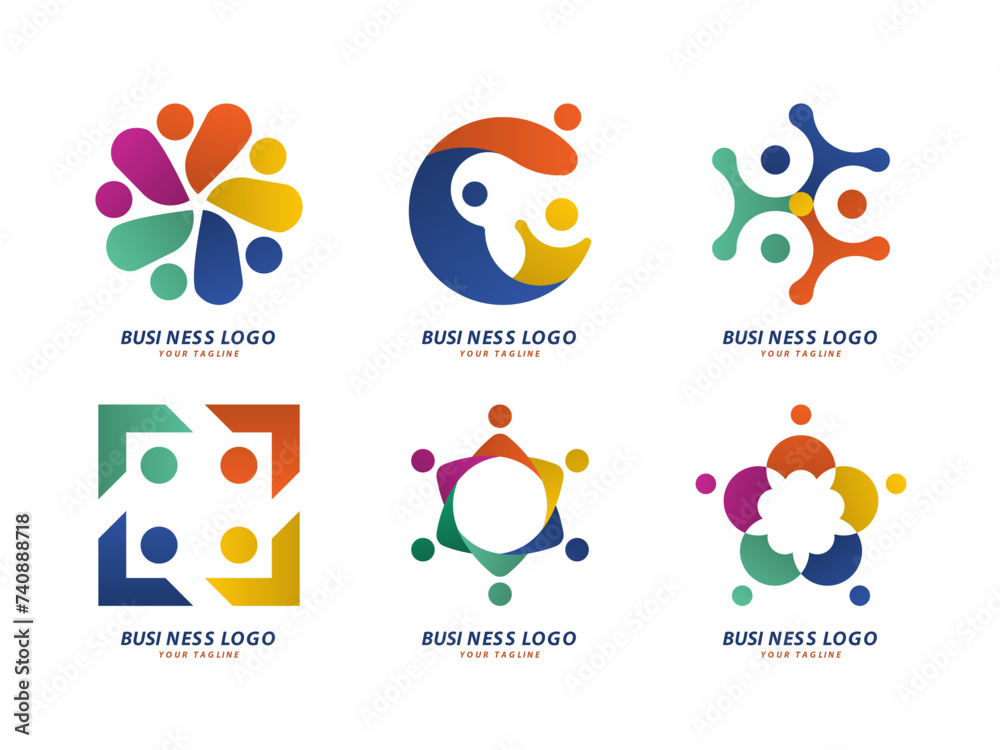 Modern Gradient Business Logo Collection Modern Gradient Business Logo Collection