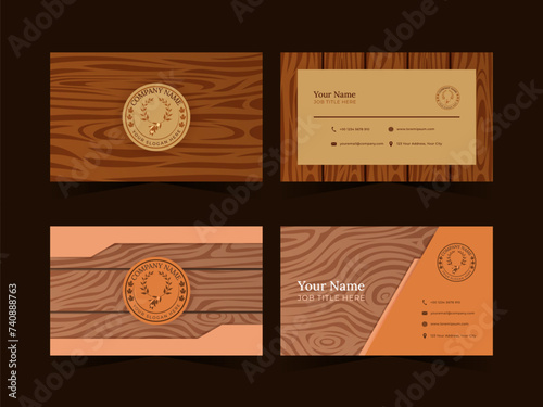 Wooden Texture Business Card Template Collection