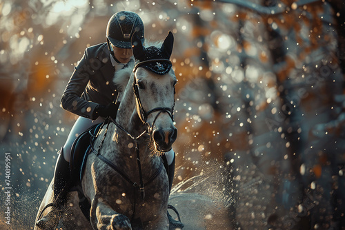 Equestrian elegance in motion, a symphony of strength and grace.  © Shamim