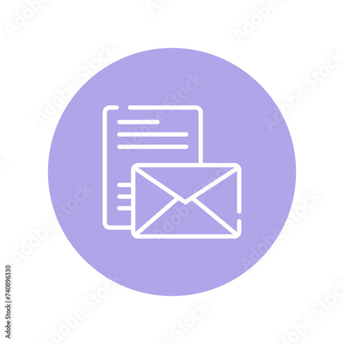 mail envelope icon vector illustration