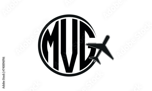 MVG three initial letter circle tour & travel agency logo design vector template. hajj Umrah agency, abstract, wordmark, business, monogram, minimalist, brand, company, flat, tourism agency, tourist
