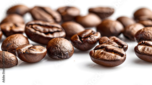 Close-up of coffee bean in motion, background, menu, 