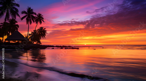 Paradise Found: A Hidden Tropical Haven Amidst the Serenity of the Twilight Sky © Dylan