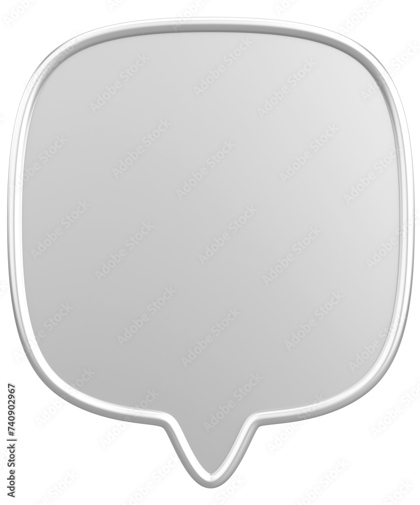 Speech Bubble. Text Box. 3D Illustration. Speech Bubble. Text Box. 3D Illustration.