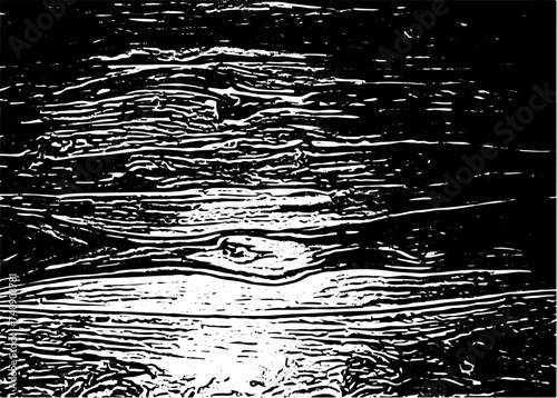 Alter Vektor Holz Hintergrund - Maserung Textur und Muster - Monochrom
