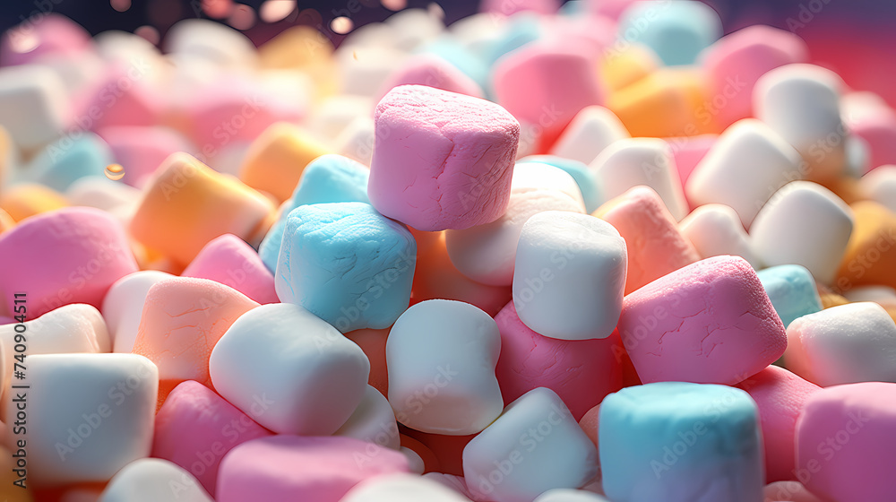 Blurred marshmallow candy natural background Blurred marshmallow candy natural background