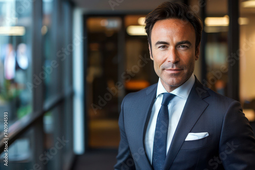 Businessman in suit with confident look
