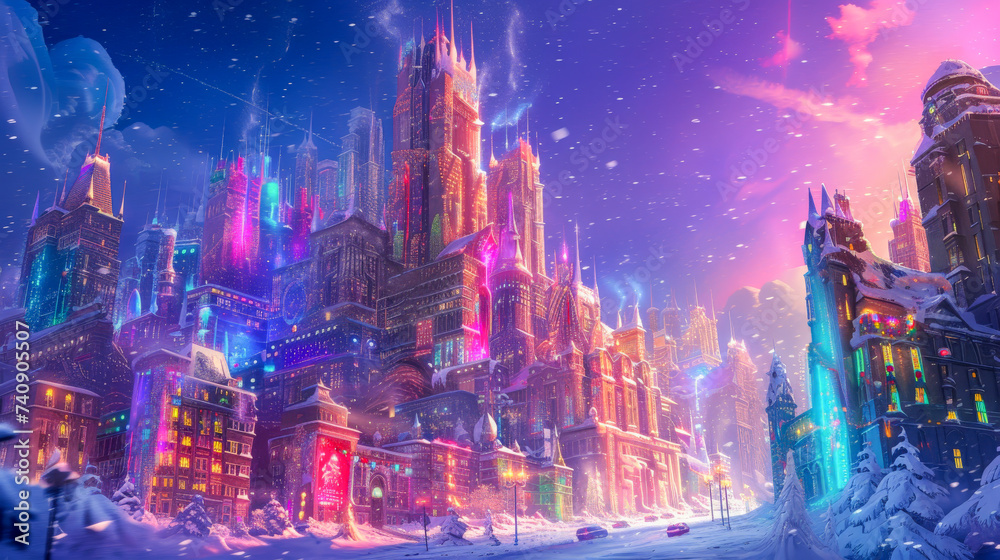 Obraz premium the city of the city cold