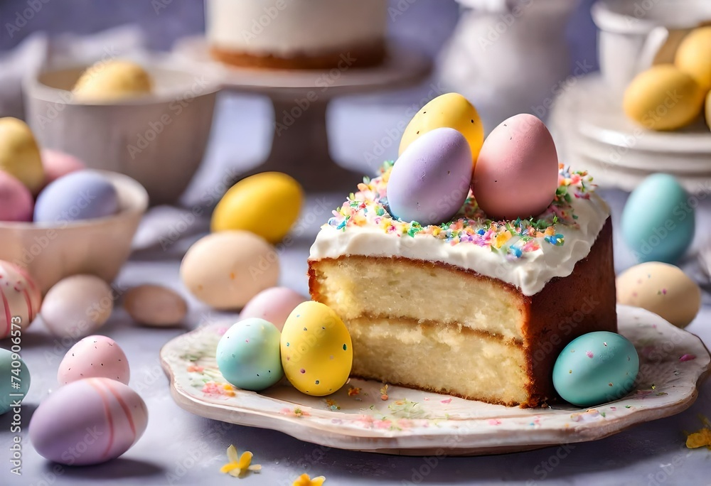 easter cake with eggs easter cake with eggs