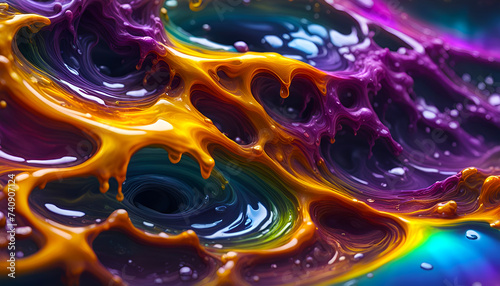 Hintergründe Vorlage flüssiges Licht in bunten Farben wie Honig verschwimmen Design Kunst Farbe und  Energie in Bewegung digitale Wirbel Spirale Welle futuristisch photo