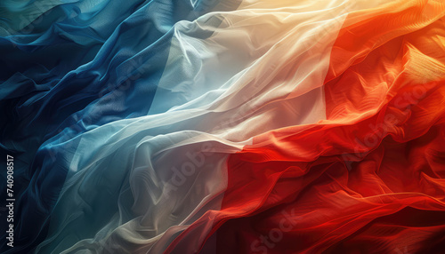 Rich Red, White, and Blue Satin Drapes Symbolism and Style 