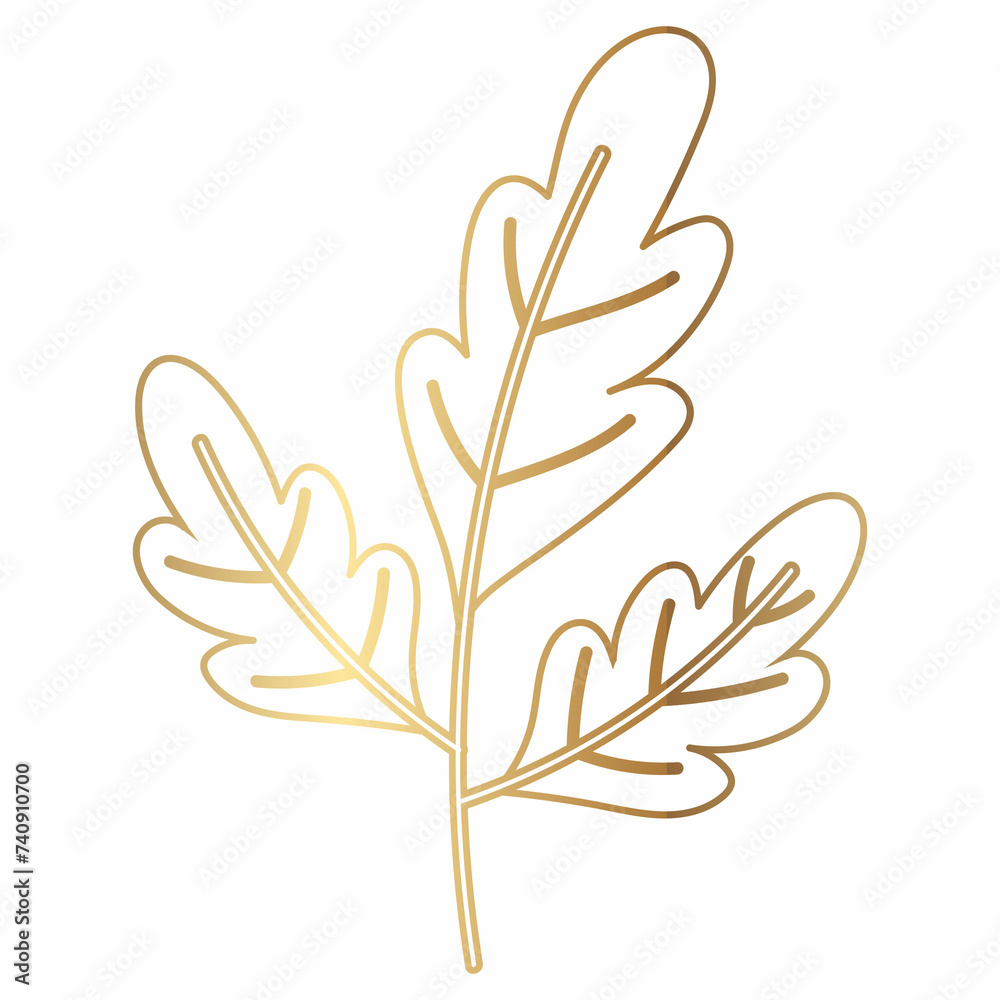 Tree plant leaves yellow decoration design.