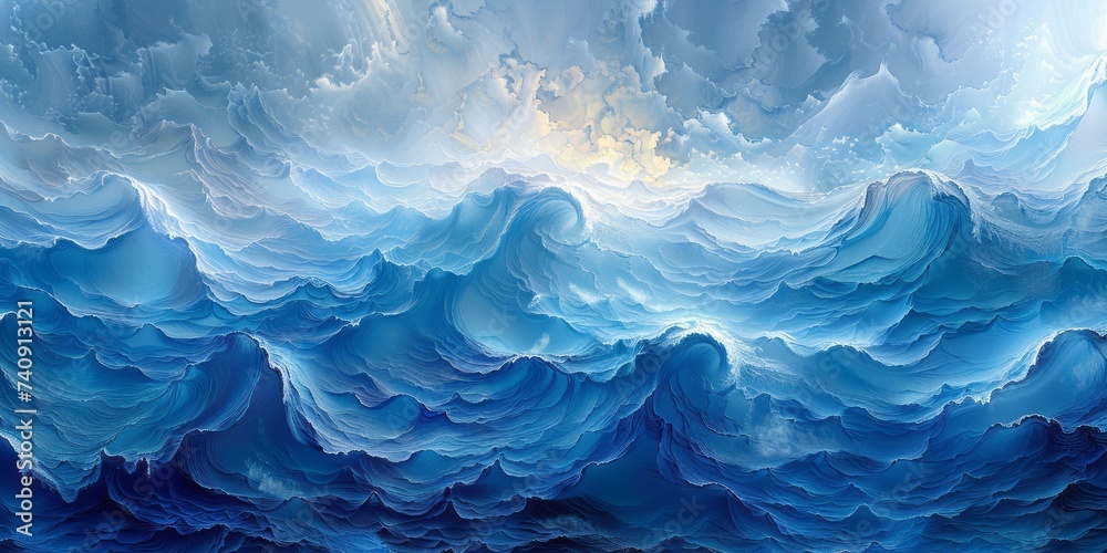 Abstract blue ocean waves Abstract blue ocean waves