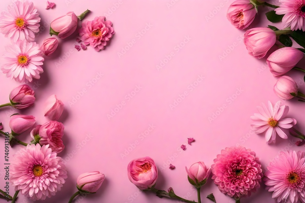 pink flower frame pink flower frame
