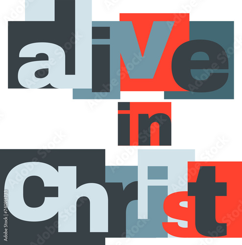 colorful christian t-shirt concept with geometrical shapes