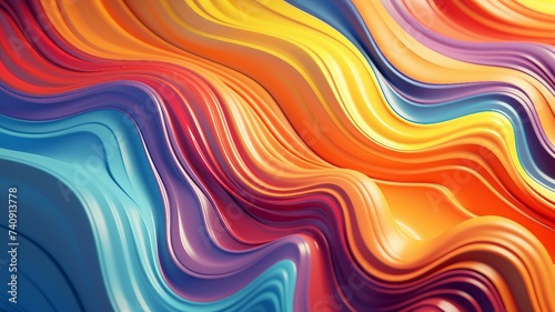 Abstract colorful wavy background AI Generated