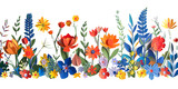 Paper Cut style of colorful flowers on transparent background PNG