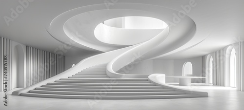 3d render of a staircase HD 8K wallpaper Stock Photographic Image